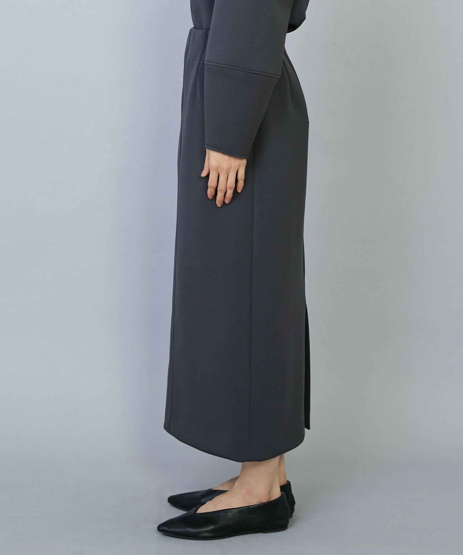 【MOGA】トリアセダブルニットIラインスカート 詳細画像 ネイビー 21