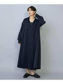 【MOGA】フィブリルサテンフレアワンピース 詳細画像 ネイビー 11