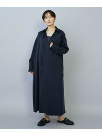 【MOGA】フィブリルサテンフレアワンピース 詳細画像 ネイビー 16