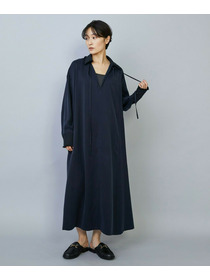 【MOGA】フィブリルサテンフレアワンピース 詳細画像 ネイビー 17