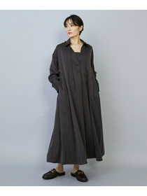 【MOGA】フィブリルサテンフレアワンピース 詳細画像 ネイビー 2