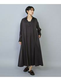 【MOGA】フィブリルサテンフレアワンピース 詳細画像 ネイビー 3