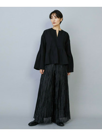 【MOGA】ソフトグログランピンタックブラウス 詳細画像 ブラック 1