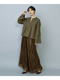 【MOGA】ソフトグログランピンタックブラウス 詳細画像 ブラック 12