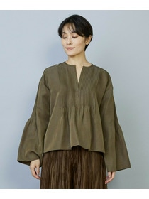 【MOGA】ソフトグログランピンタックブラウス 詳細画像 ブラック 19