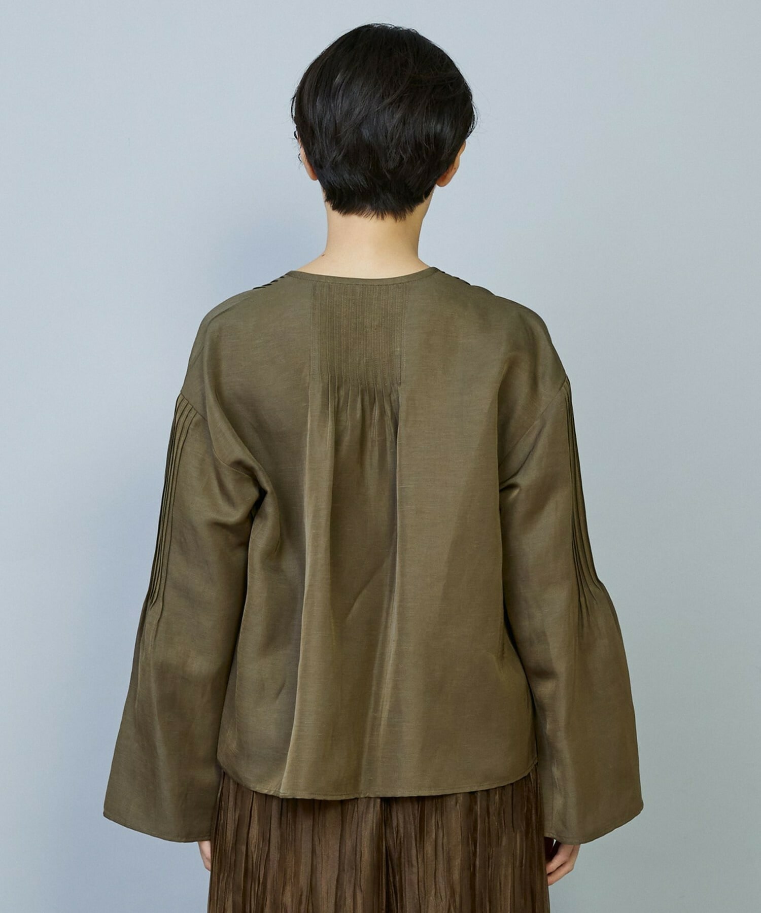 【MOGA】ソフトグログランピンタックブラウス 詳細画像 ブラック 21