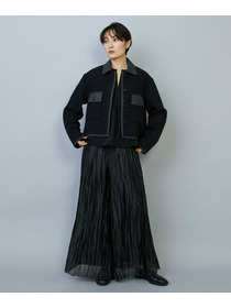 【MOGA】グローオーガンジーランダムプリーツパンツ 詳細画像 ブラック 4