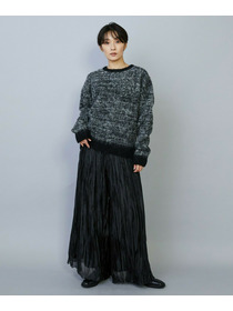 【MOGA】グローオーガンジーランダムプリーツパンツ 詳細画像 ブラック 5