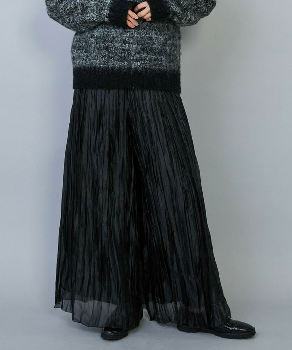 【MOGA】グローオーガンジーランダムプリーツパンツ