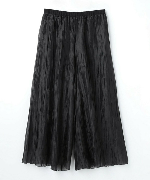 グローオーガンジーランダムプリーツパンツ 詳細画像 ブラック 2