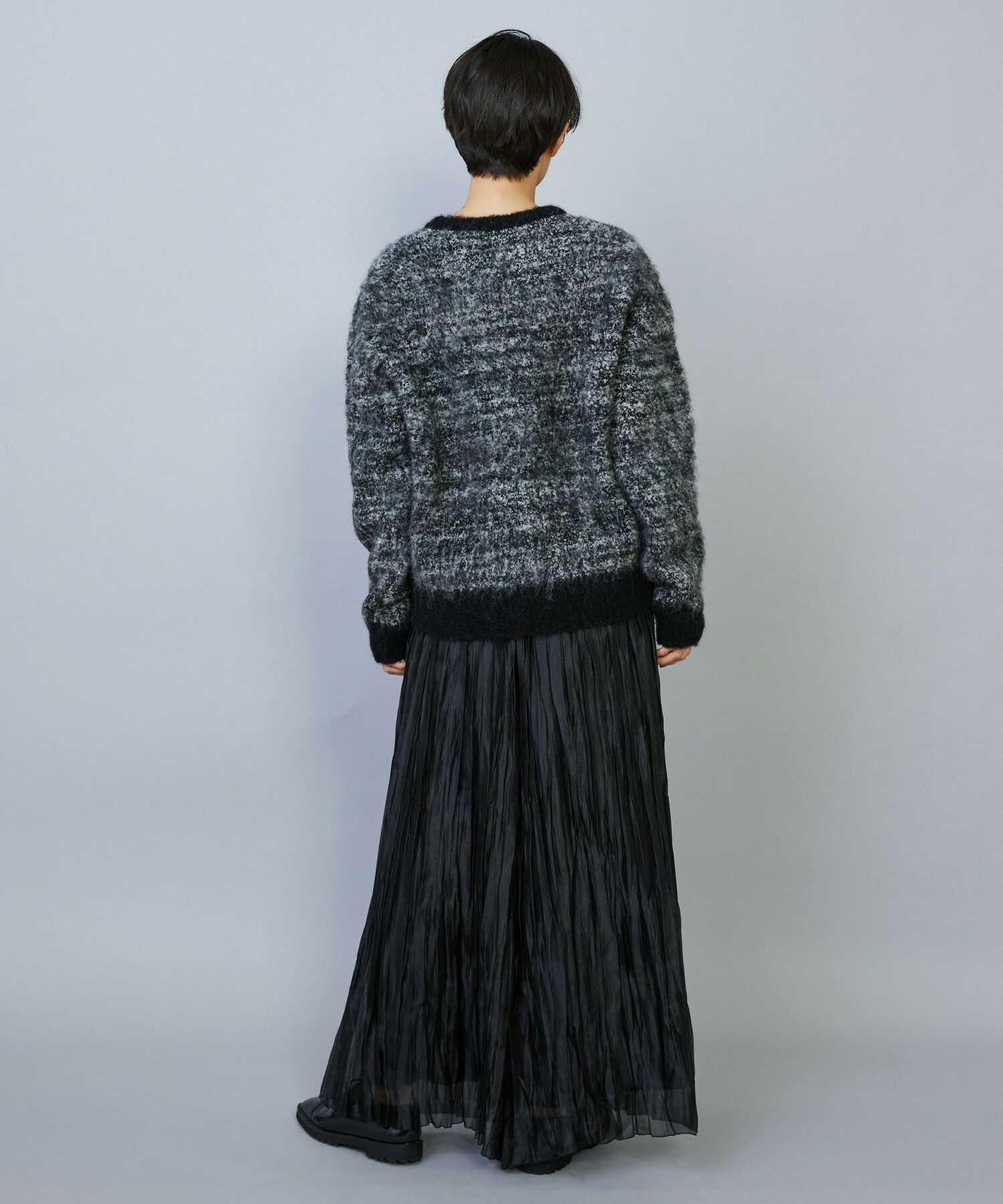 【MOGA】グローオーガンジーランダムプリーツパンツ 詳細画像 ブラック 7