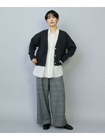 【MOGA】WOOLEN×AMOSSA Vネック配色カーディガン 詳細画像 ブルー系その他 10