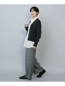 【MOGA】WOOLEN×AMOSSA Vネック配色カーディガン 詳細画像 ブルー系その他 12