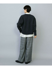 【MOGA】WOOLEN×AMOSSA Vネック配色カーディガン 詳細画像 ブルー系その他 13
