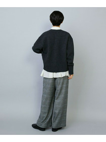 【MOGA】WOOLEN×AMOSSA Vネック配色カーディガン 詳細画像 ブルー系その他 14