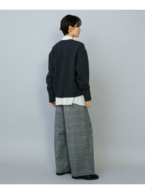 【MOGA】WOOLEN×AMOSSA Vネック配色カーディガン 詳細画像 ブルー系その他 15