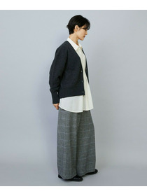 【MOGA】WOOLEN×AMOSSA Vネック配色カーディガン 詳細画像 ブルー系その他 17