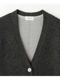 【MOGA】WOOLEN×AMOSSA Vネック配色カーディガン 詳細画像 ブルー系その他 25