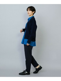 【MOGA】WOOLEN×AMOSSA Vネック配色カーディガン 詳細画像 ブルー系その他 4