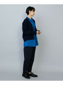 【MOGA】WOOLEN×AMOSSA Vネック配色カーディガン 詳細画像 ブルー系その他 7