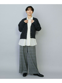 【MOGA】WOOLEN×AMOSSA Vネック配色カーディガン 詳細画像 ブルー系その他 9