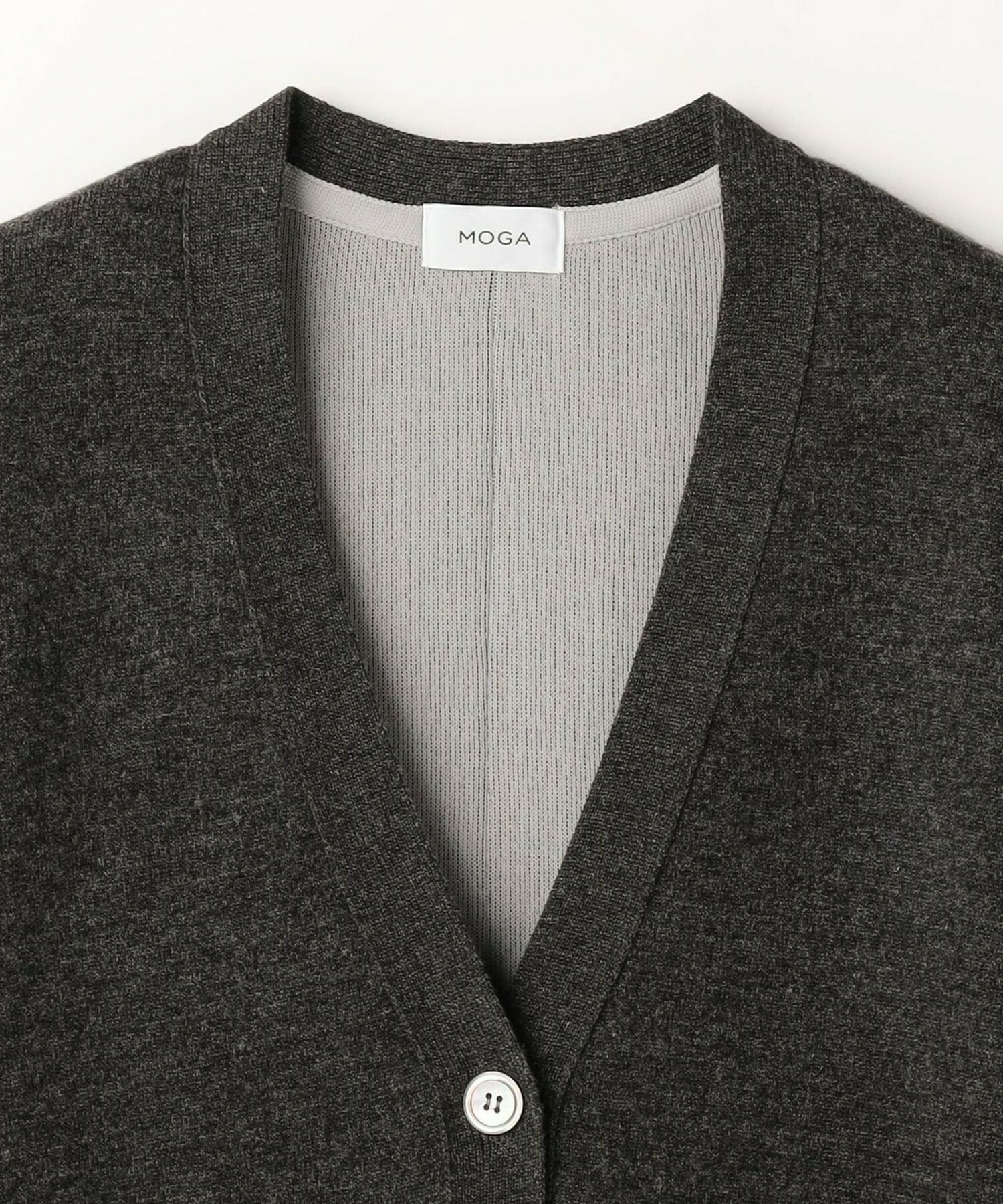 【MOGA】WOOLEN×AMOSSA Vネック配色カーディガン 詳細画像 ブルー系その他 25