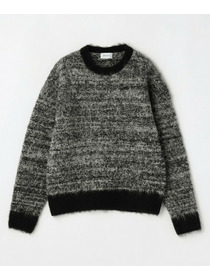 【MOGA】アルパカ起毛コントラストニット 詳細画像 ブラック系その他 24