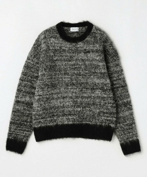 アルパカ起毛コントラストニット 詳細画像 ブラック系その他 2