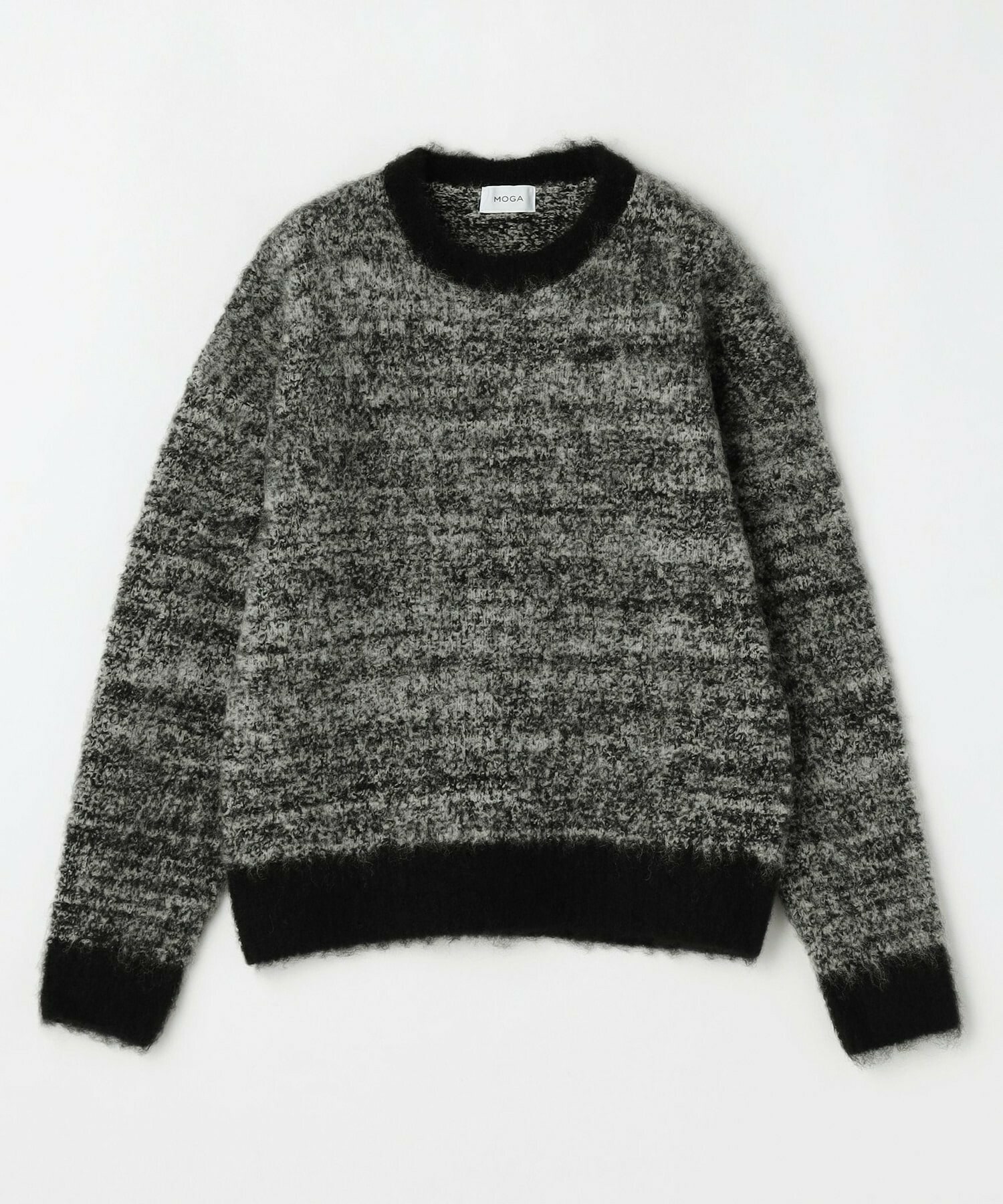 【MOGA】アルパカ起毛コントラストニット 詳細画像 ブラック系その他 24