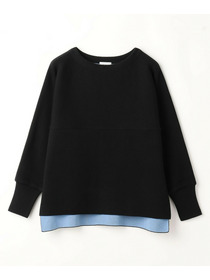 【MOGA】WOOLEN×AMOSSA ドルマンスリーブ配色ニット 詳細画像 ブラック系その他 23