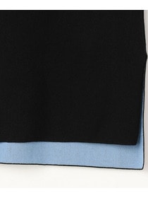 【MOGA】WOOLEN×AMOSSA ドルマンスリーブ配色ニット 詳細画像 ブラック系その他 27