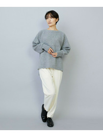 【MOGA】WOOLEN×AMOSSA ドルマンスリーブ配色ニット 詳細画像 ブラック系その他 9