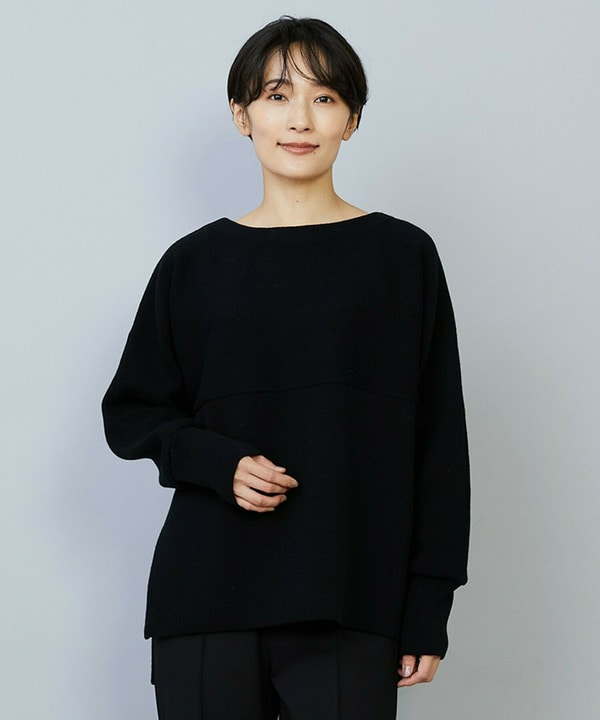 【MOGA】WOOLEN×AMOSSA ドルマンスリーブ配色ニット