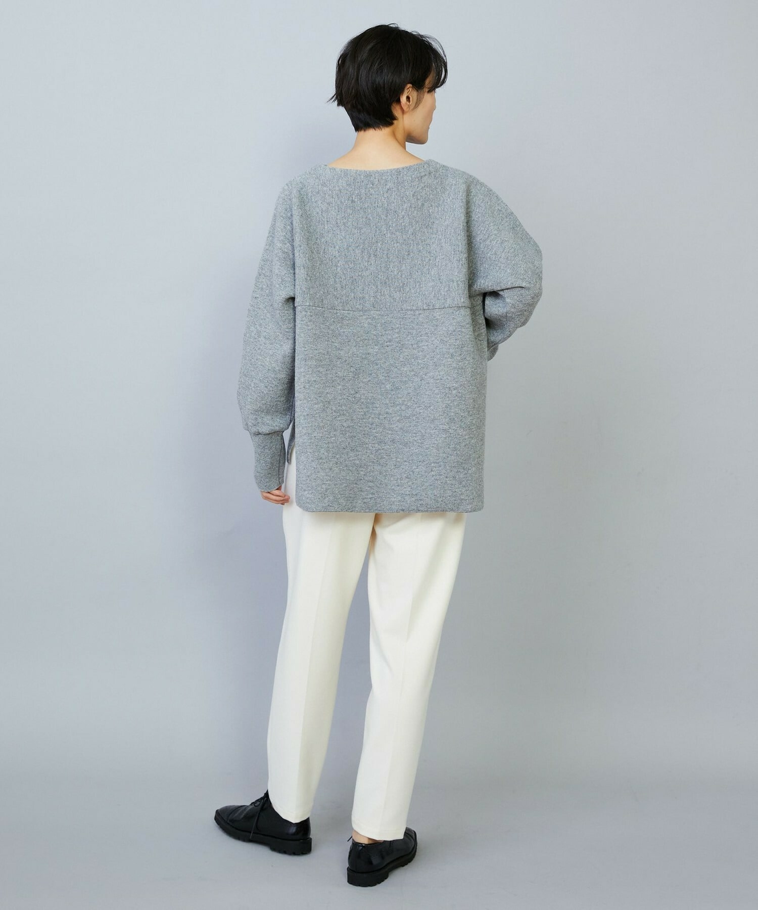 【MOGA】WOOLEN×AMOSSA ドルマンスリーブ配色ニット 詳細画像 ブラック系その他 16