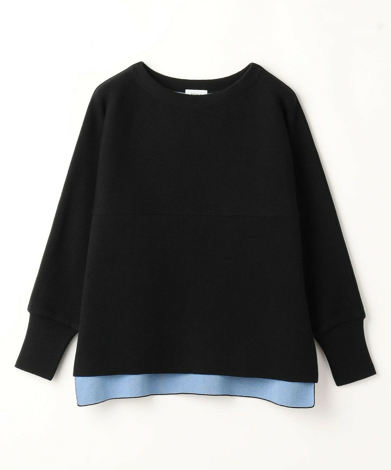 【MOGA】WOOLEN×AMOSSA ドルマンスリーブ配色ニット 詳細画像 ブラック系その他 23