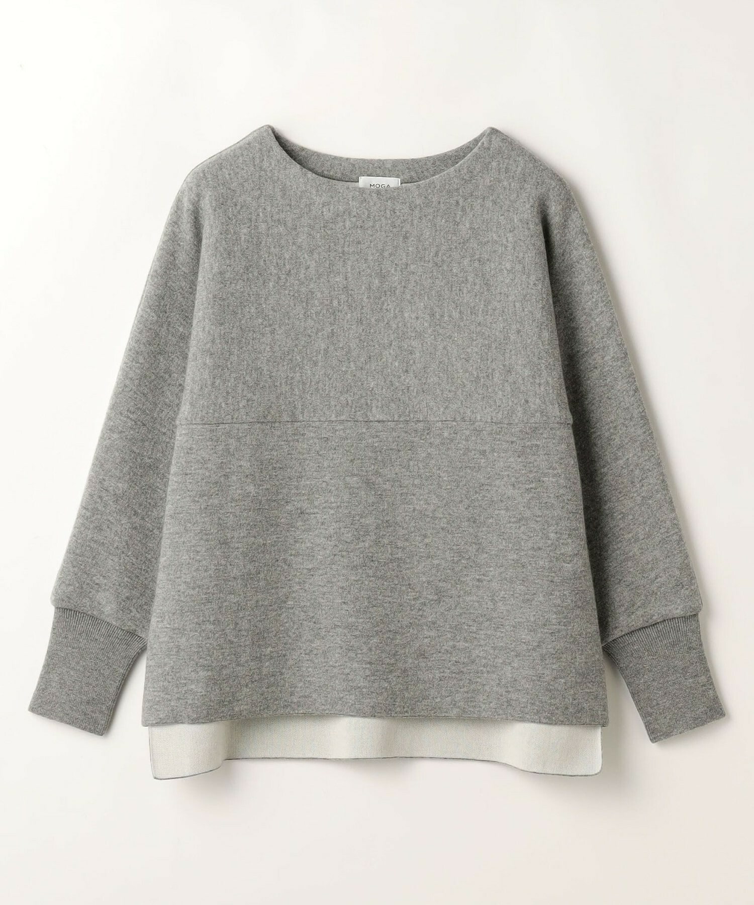【MOGA】WOOLEN×AMOSSA ドルマンスリーブ配色ニット 詳細画像 グレー系その他 2
