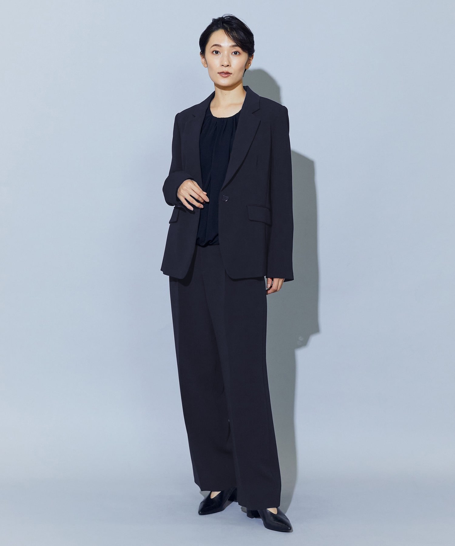 【wb】wb トリアセドライジョーゼットテーラードジャケット 詳細画像 ベージュ 1