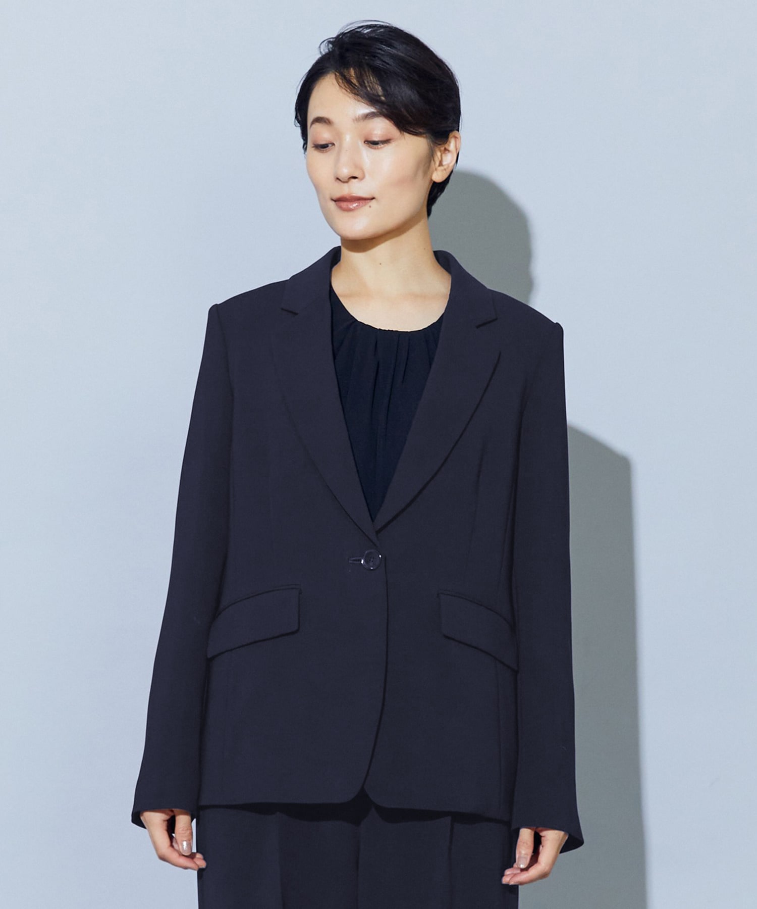 【wb】wb トリアセドライジョーゼットテーラードジャケット 詳細画像 ベージュ 19