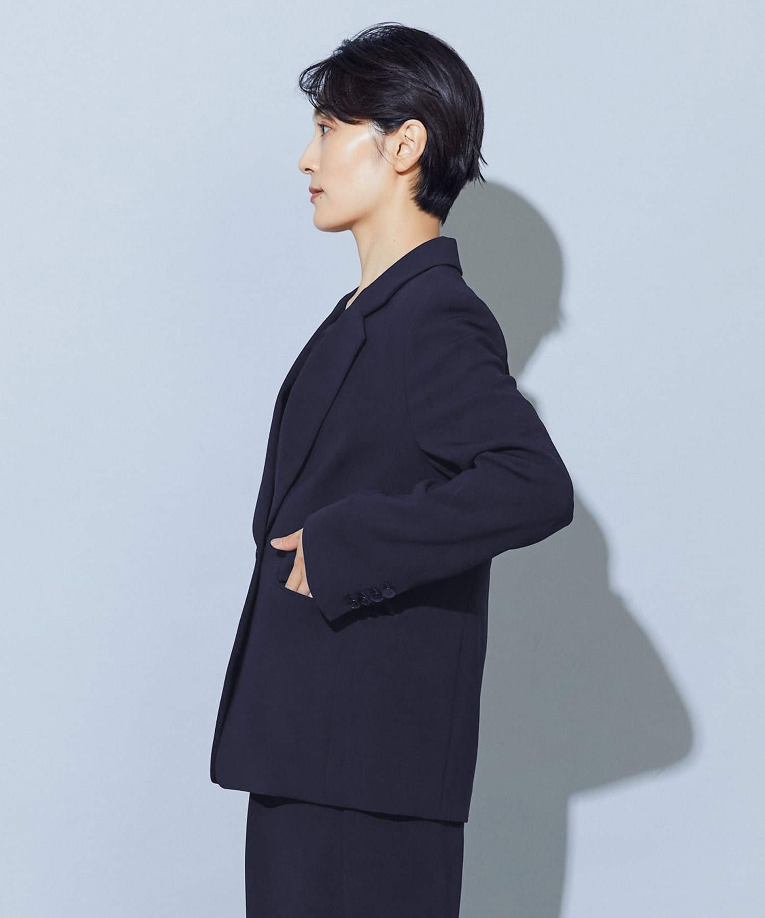 【wb】wb トリアセドライジョーゼットテーラードジャケット 詳細画像 ベージュ 21