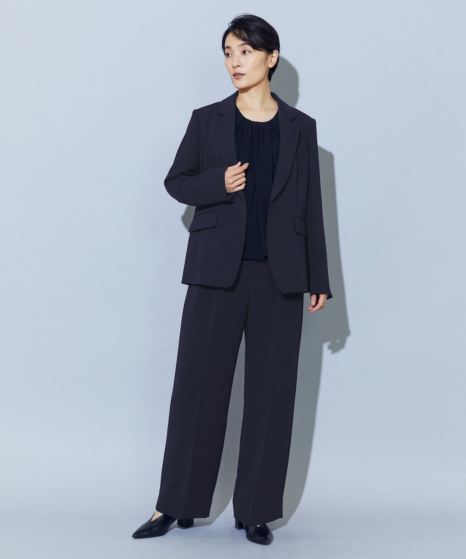 【wb】wb トリアセドライジョーゼットテーラードジャケット 詳細画像 ベージュ 5