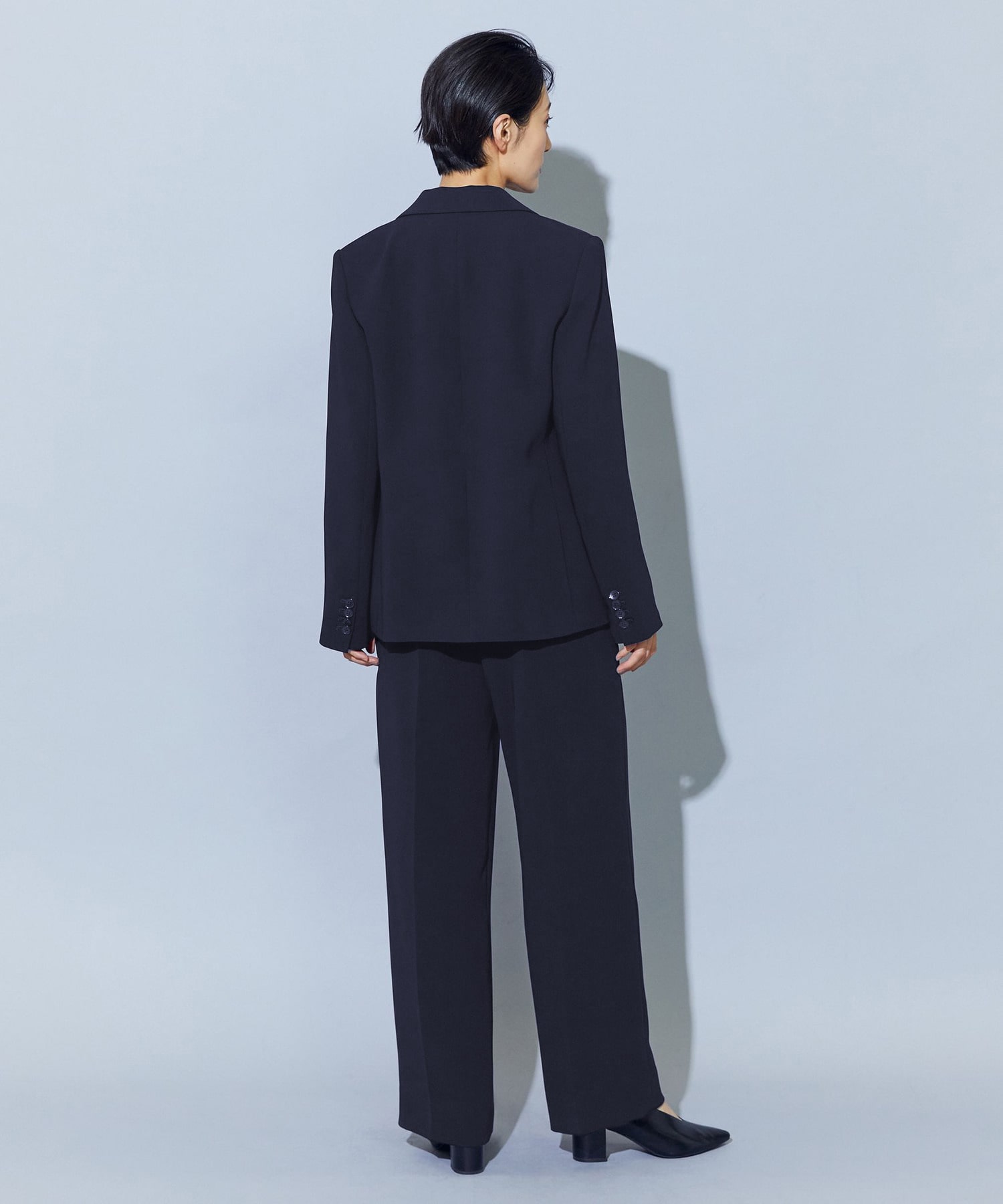 【wb】wb トリアセドライジョーゼットストレートセミワイドパンツ 詳細画像 ベージュ 12