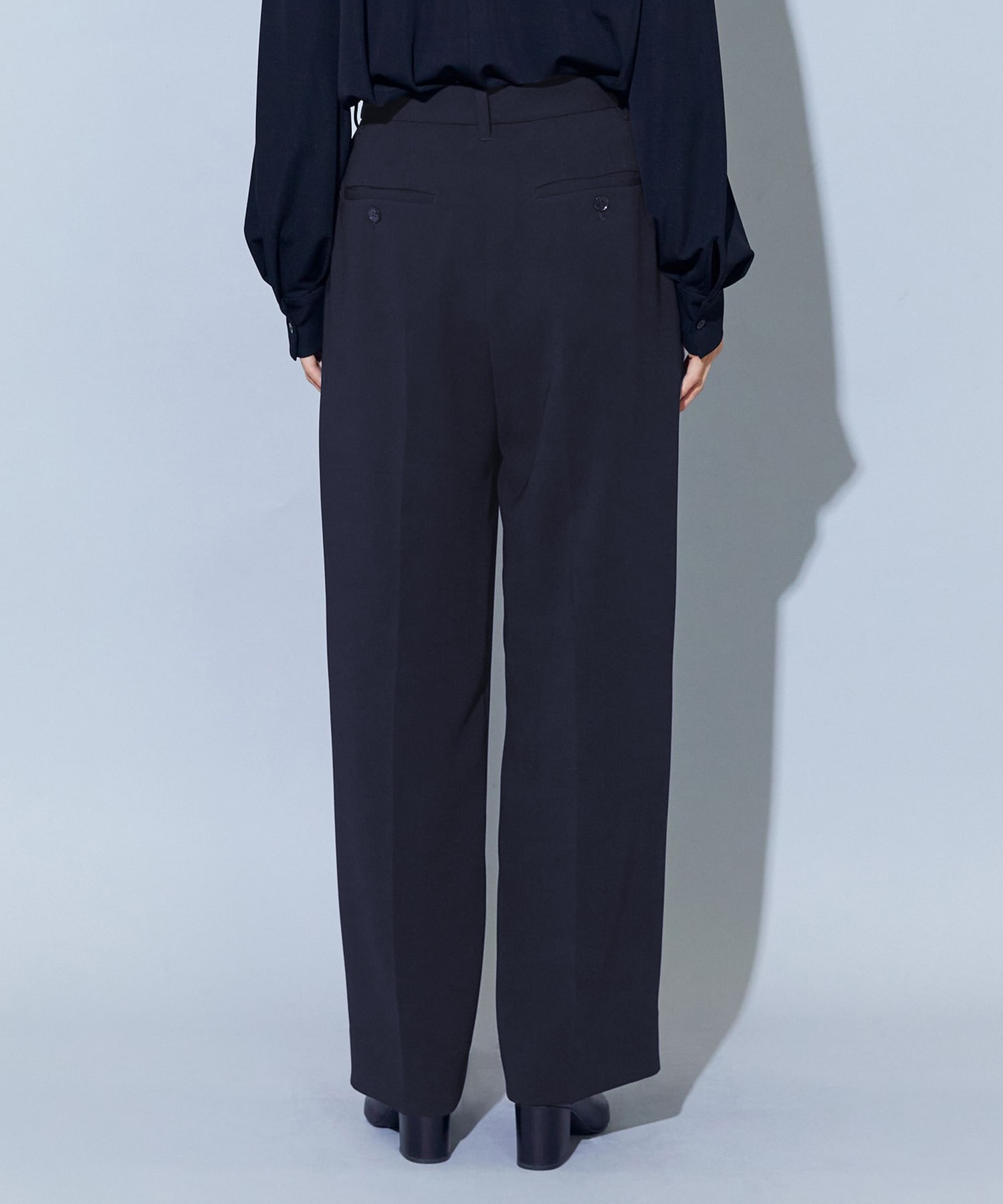 【wb】wb トリアセドライジョーゼットストレートセミワイドパンツ 詳細画像 ベージュ 22