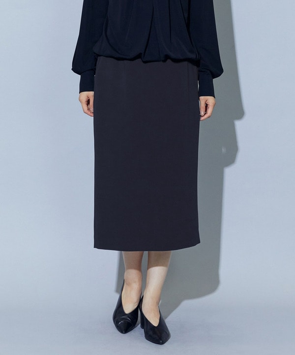 【wb】wb トリアセドライジョーゼットストレートタイトスカート