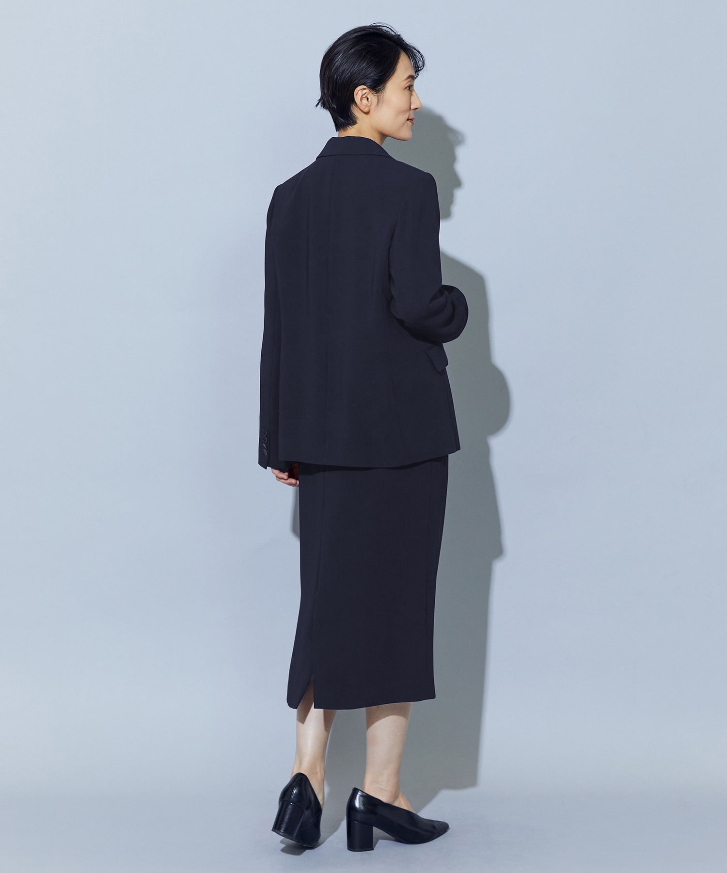 【wb】wb トリアセドライジョーゼットストレートタイトスカート 詳細画像 ベージュ 7