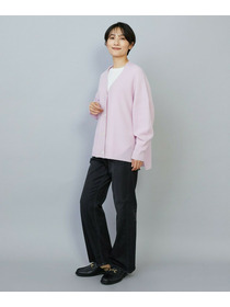 【MOGA】クーマラム鹿の子編みVネックカーディガン 詳細画像 グリーン系その他 1