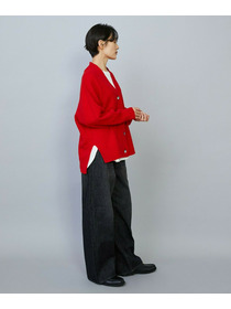 【MOGA】クーマラム鹿の子編みVネックカーディガン 詳細画像 グリーン系その他 12