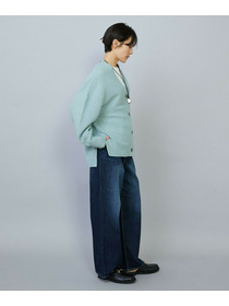 【MOGA】クーマラム鹿の子編みVネックカーディガン 詳細画像 グリーン系その他 15