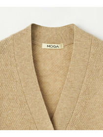 【MOGA】クーマラム鹿の子編みVネックカーディガン 詳細画像 グリーン系その他 23