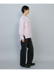 【MOGA】クーマラム鹿の子編みVネックカーディガン 詳細画像 グリーン系その他 4