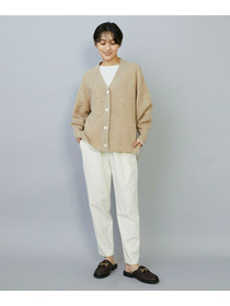 【MOGA】クーマラム鹿の子編みVネックカーディガン 詳細画像 グリーン系その他 5